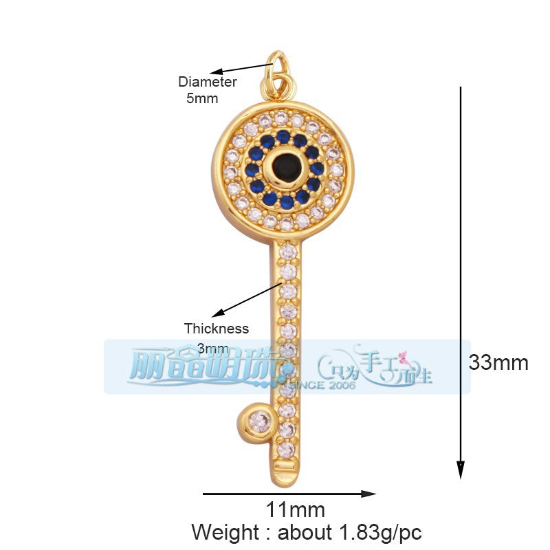 Round Evil Eye Key
