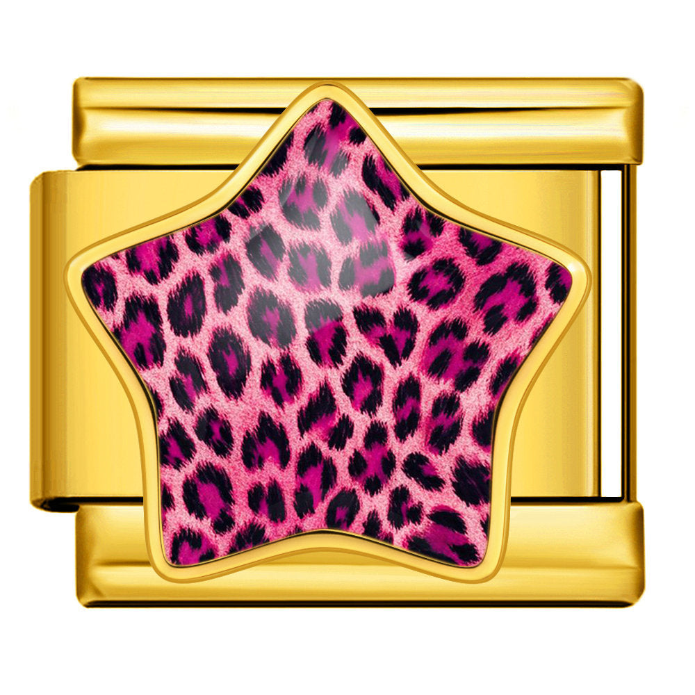 Gold Hot Pink Leopard