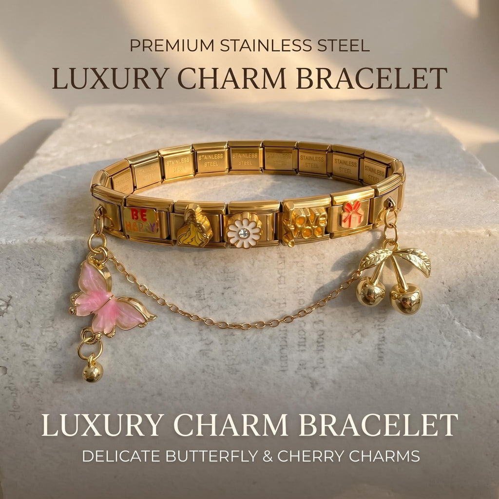 Cross-border Italian gold charm module, fashionable creative fresh and exquisite accessories, European style DIY multifunctional
