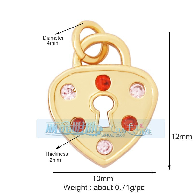 Heart Lock with Gems