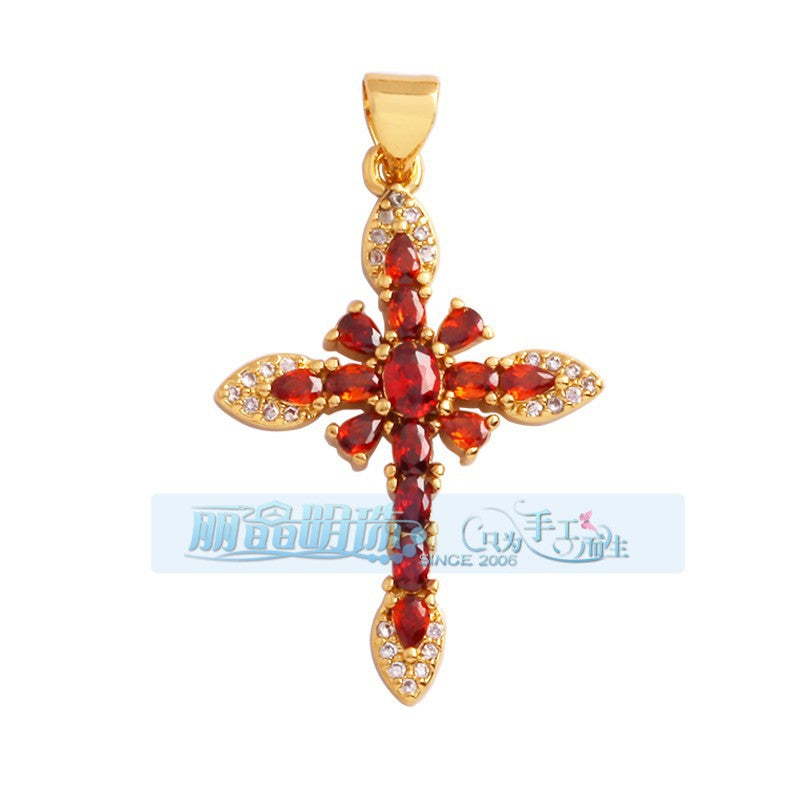 Flower Cross Red