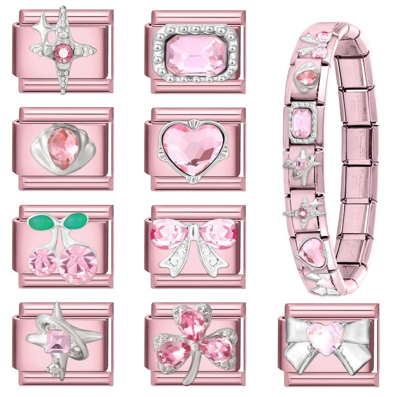 Pink Crystal Charms