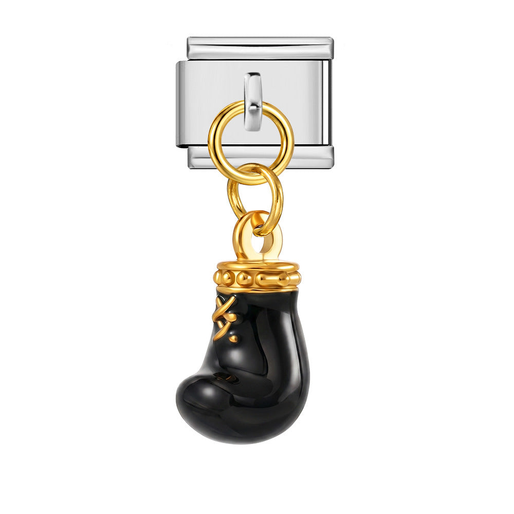 Black Boxing Glove Silver