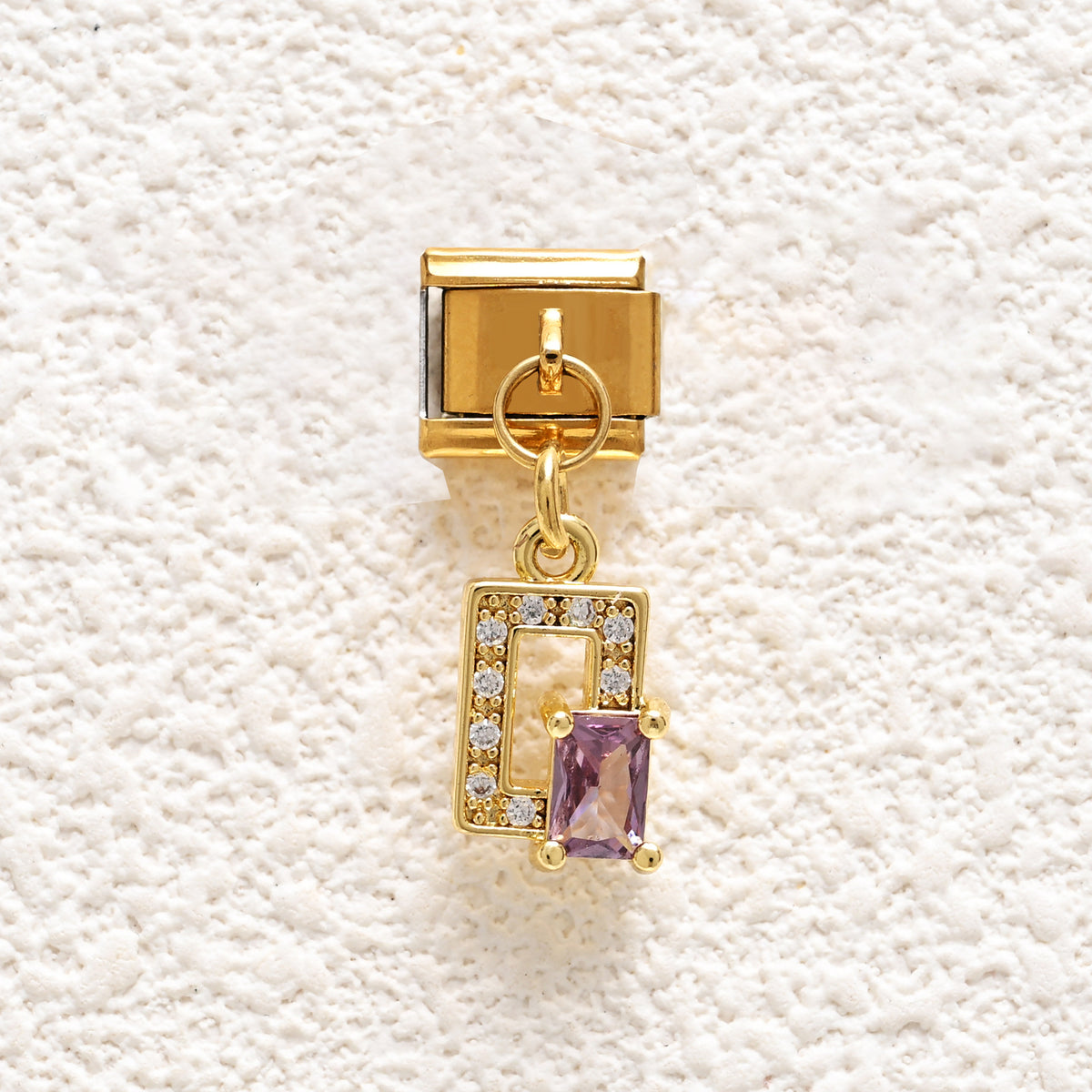 Purple Stone Square Frame