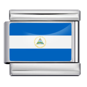 Nicaragua Flag, Silver