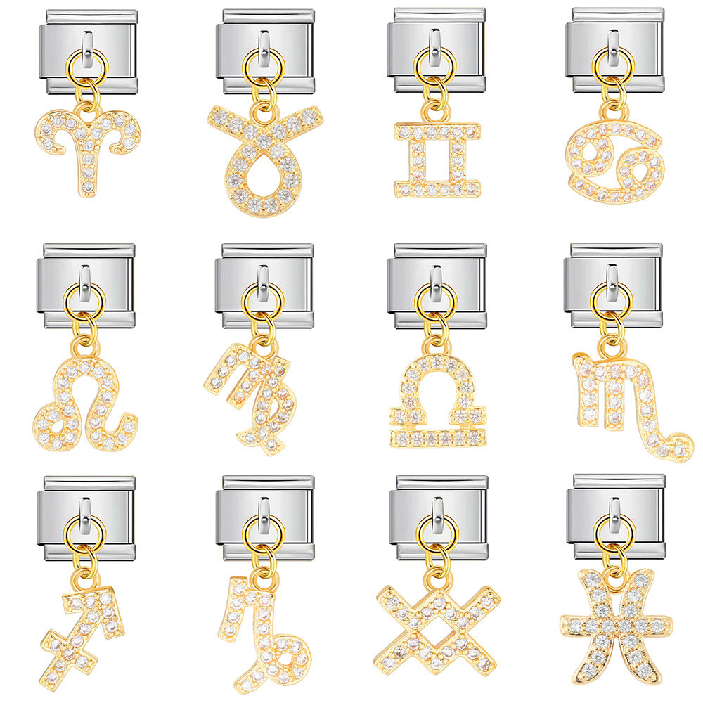 Zodiac Crystal Dangle Charms