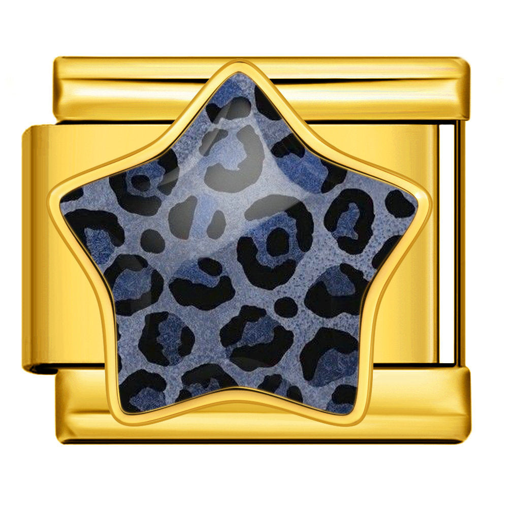 Gold Navy Leopard