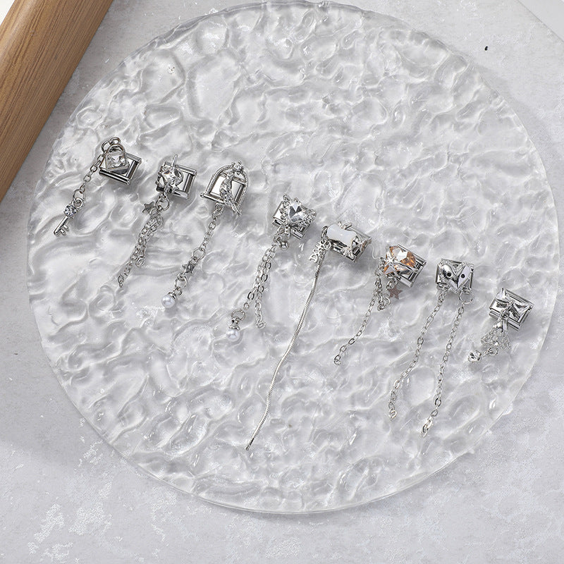 Silver Chain and Tassel Dangle Charms