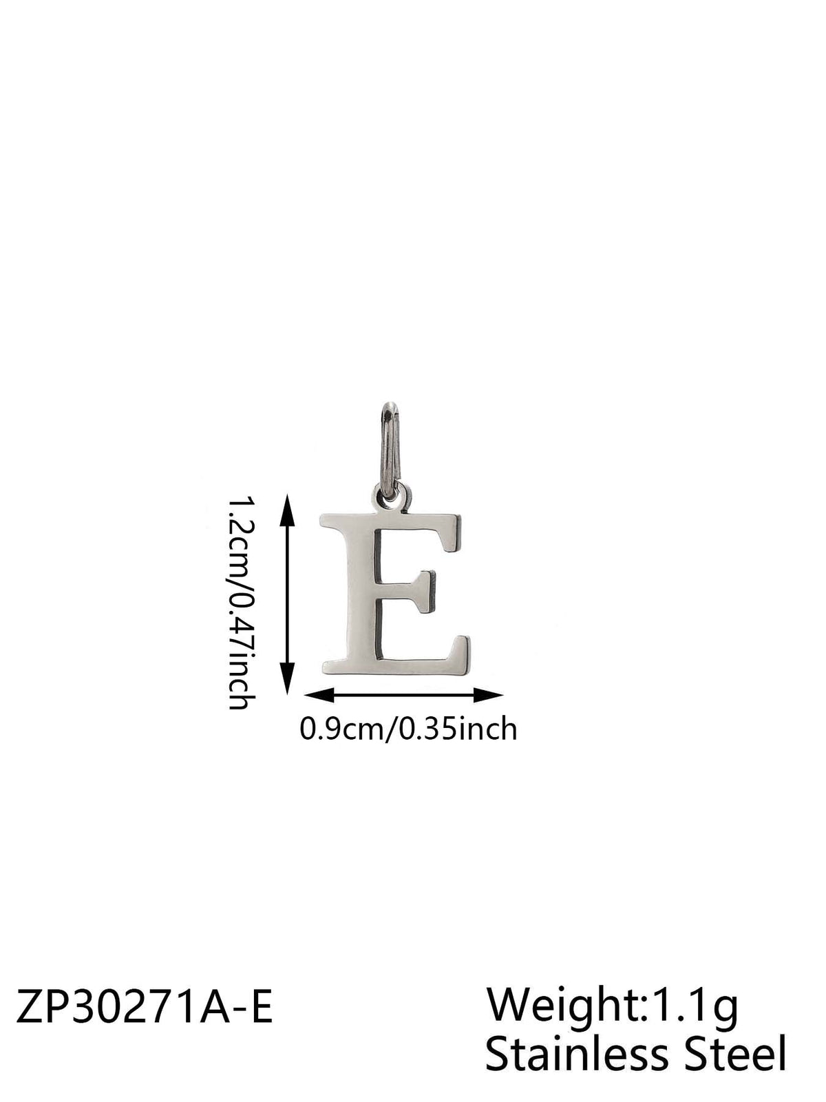 Silver Letter E
