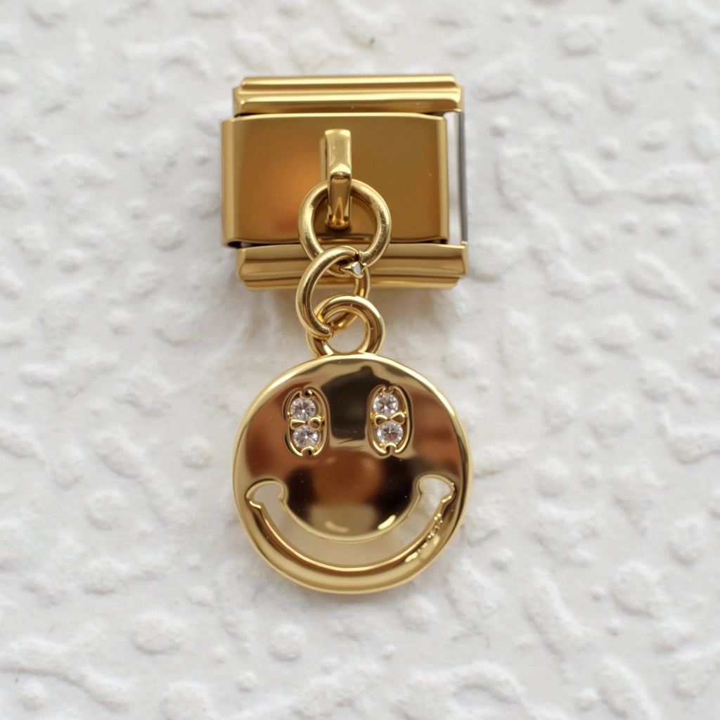 Gold Dangle Charms, Dolphin, Puppy and Sun