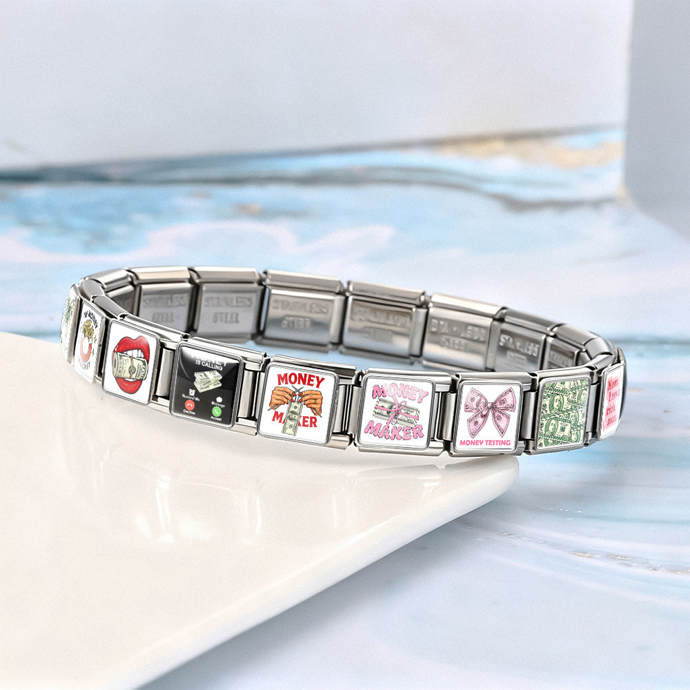 Money Slogan Charms