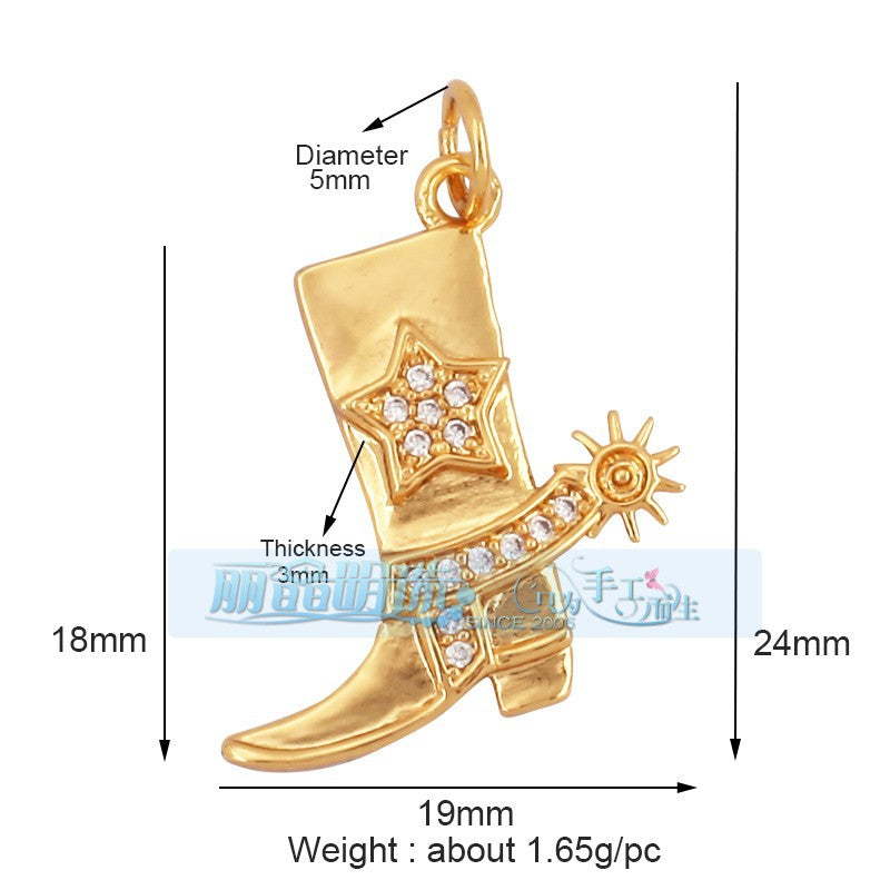 Cowboy Boot Gold