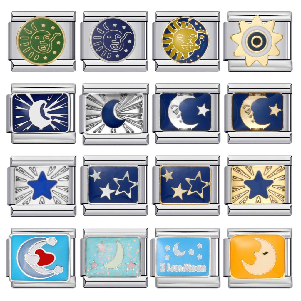 Moon, Sun and Star Charms