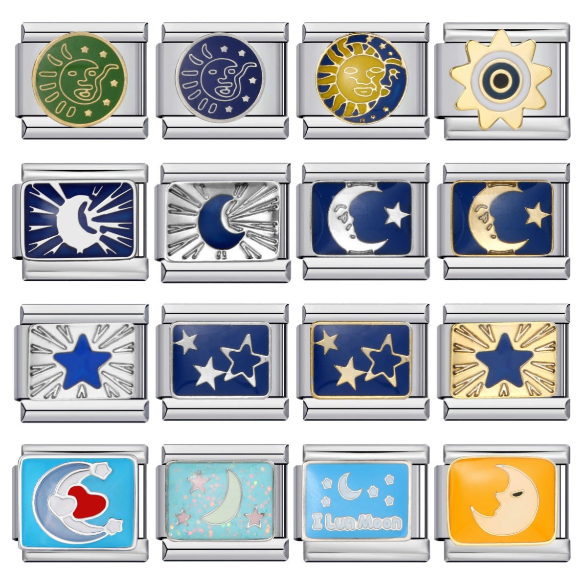 Moon, Sun and Star Charms