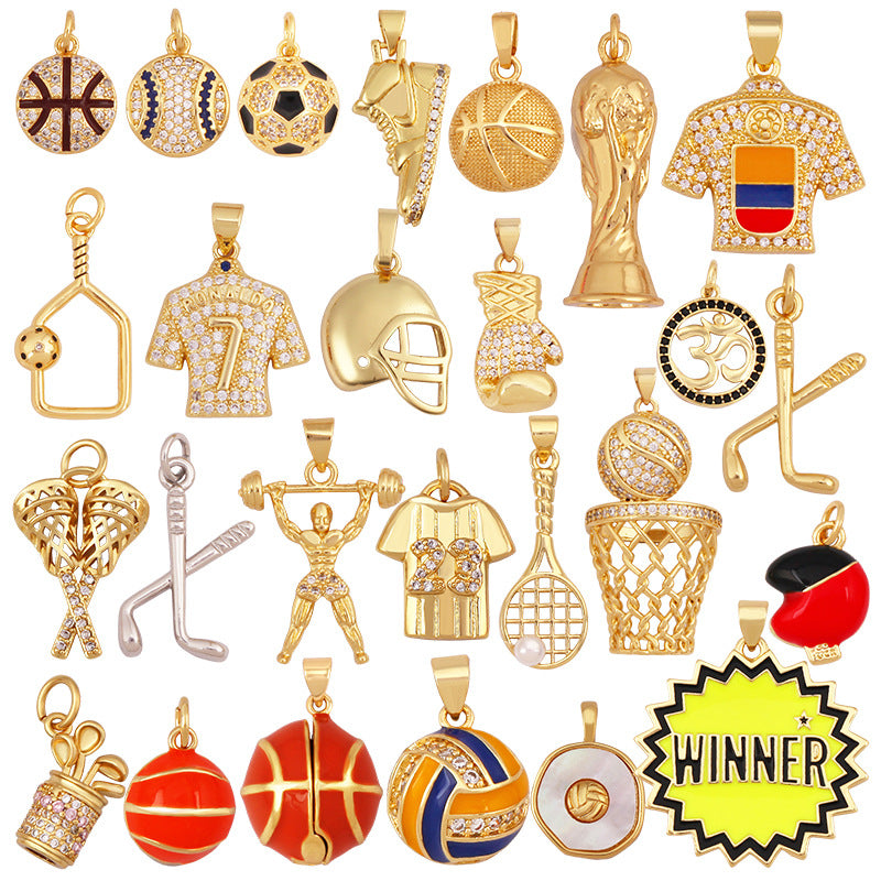 Sports Necklace Charms