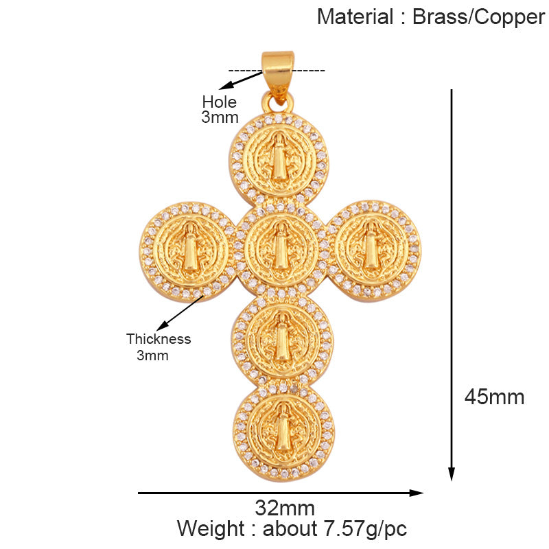 Mary Medal Cross Style 1