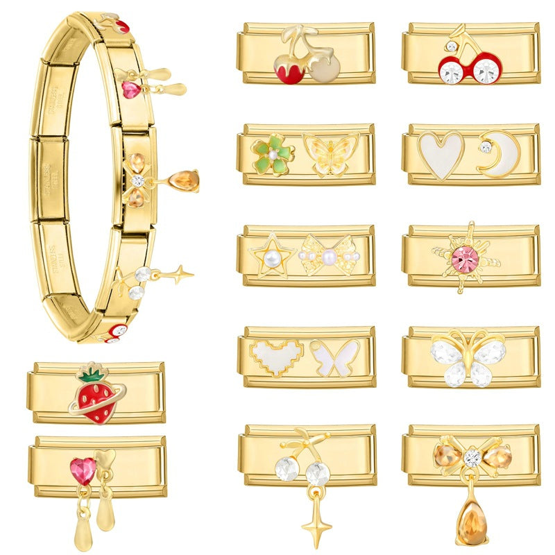 Gold Double-Width Charms