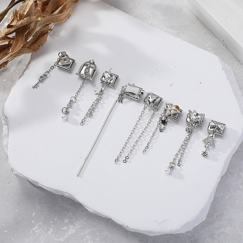 Silver Chain and Tassel Dangle Charms