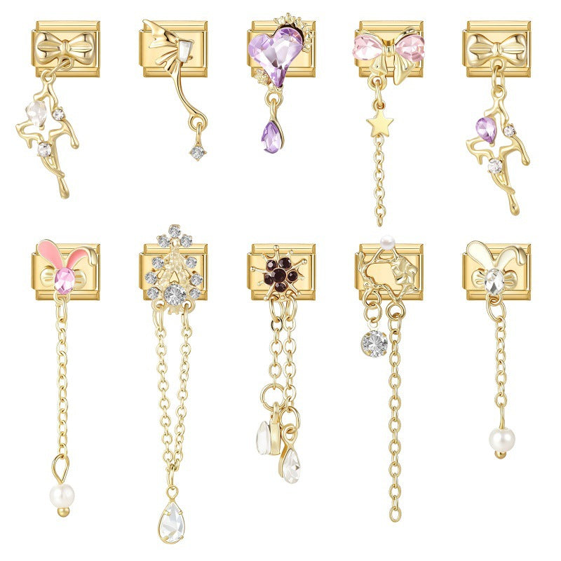 Gold Tassel Chain Dangle Charms