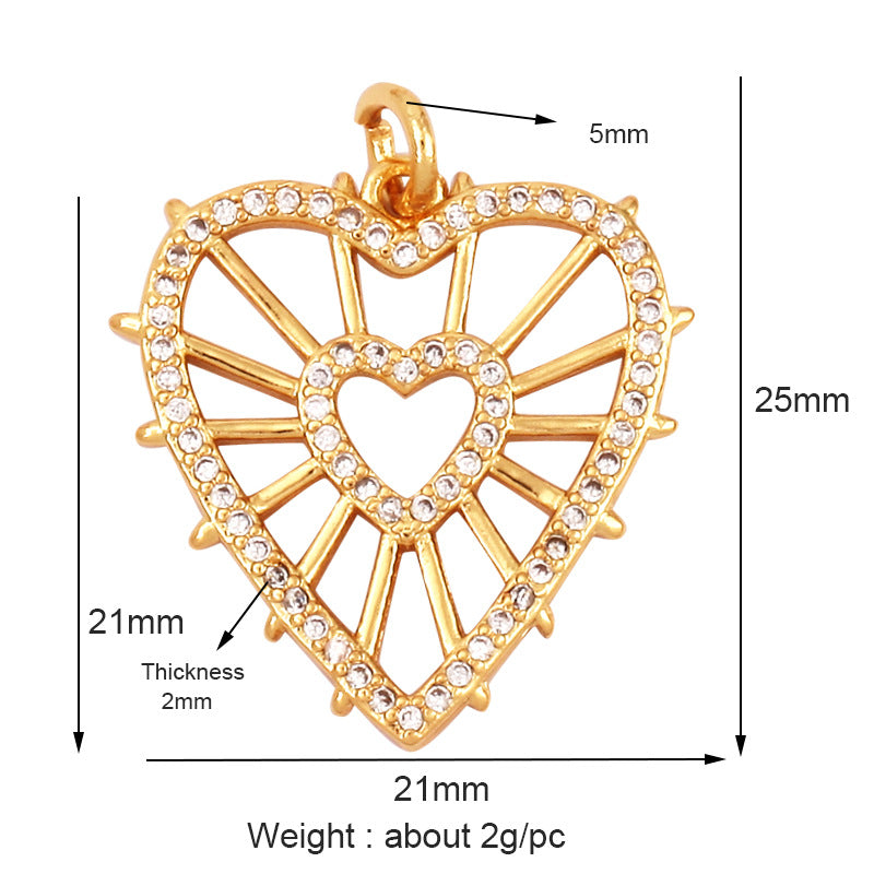 Sunburst Open Heart