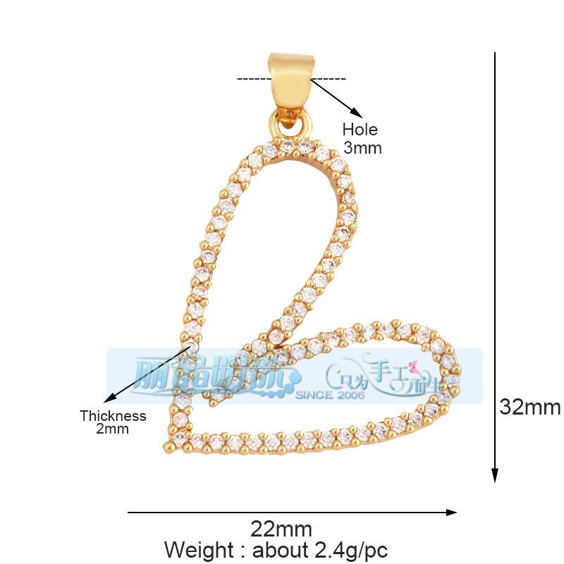 Skinny Crystal Heart