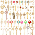 Round Crystal Key Rose Gold