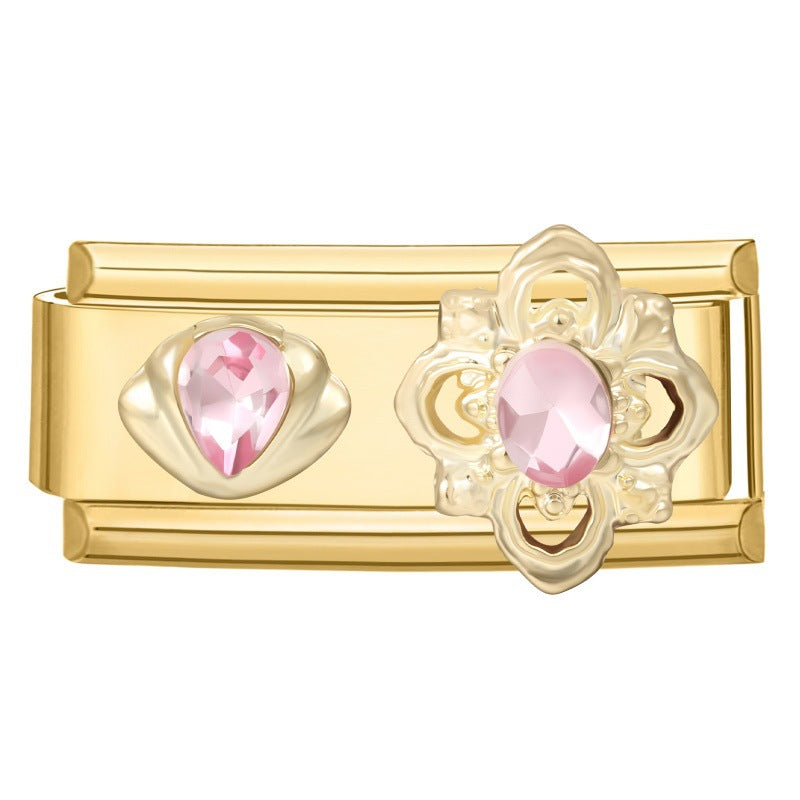 Pink Heart and Flower Crystal