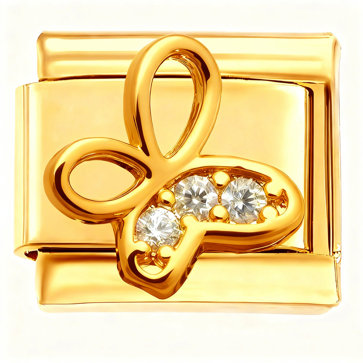Gold Butterfly with Crystals
