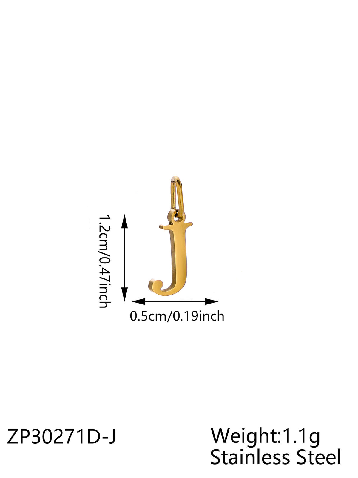 Gold Letter J
