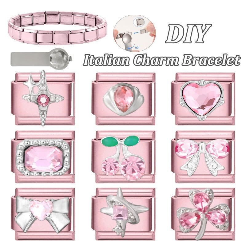 Pink Crystal Charms