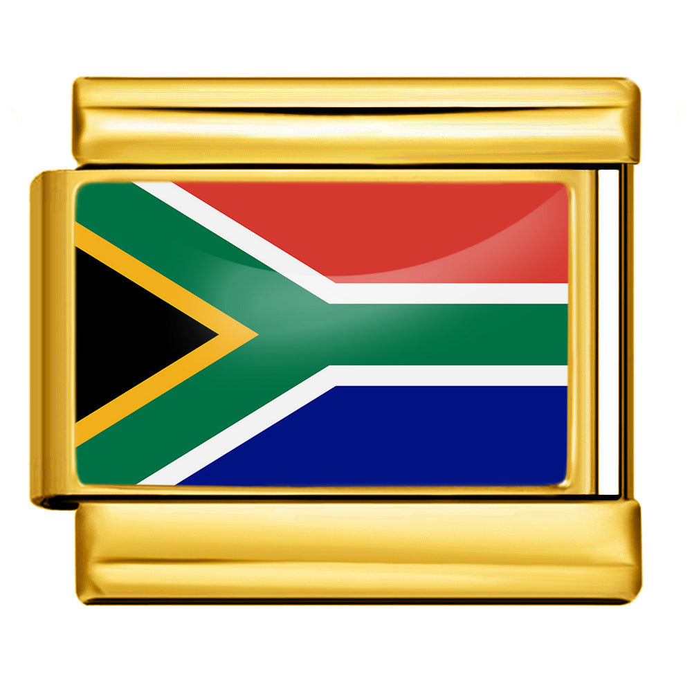 South Africa Flag, Gold