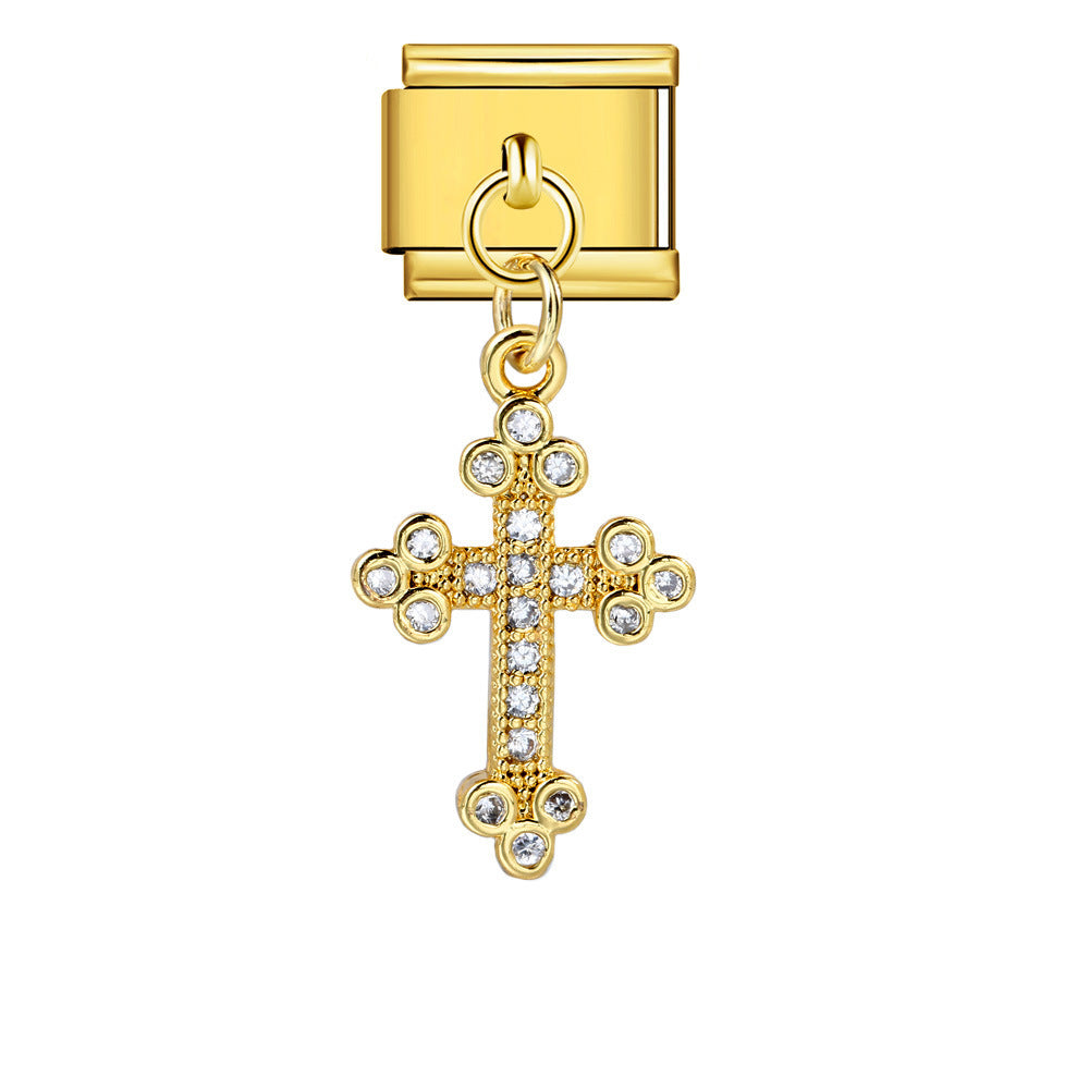 Crystal Cross, Gold Link