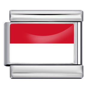 Monaco Flag, Silver
