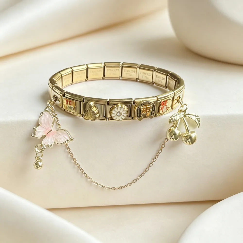 Gold Double Hanging Charm