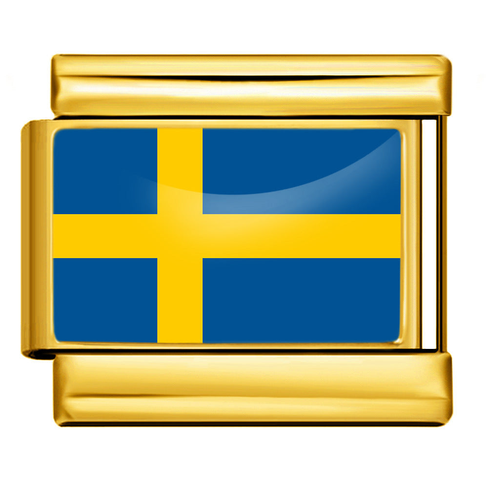 Sweden Flag, Gold