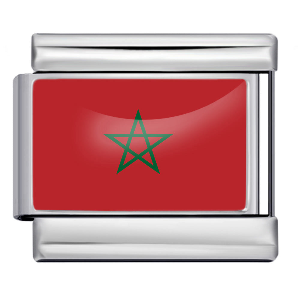 Morocco Flag, Silver