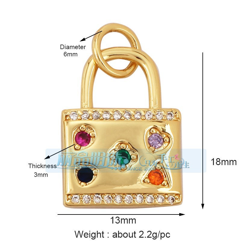 Padlock with Rainbow Gems