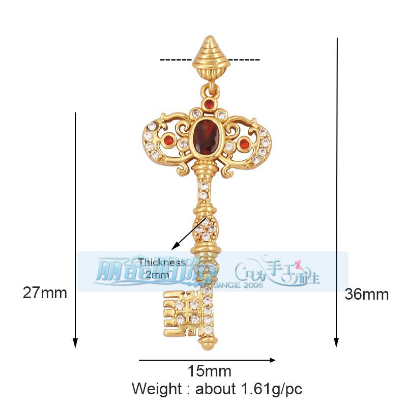 Ornate Key with Red Gem