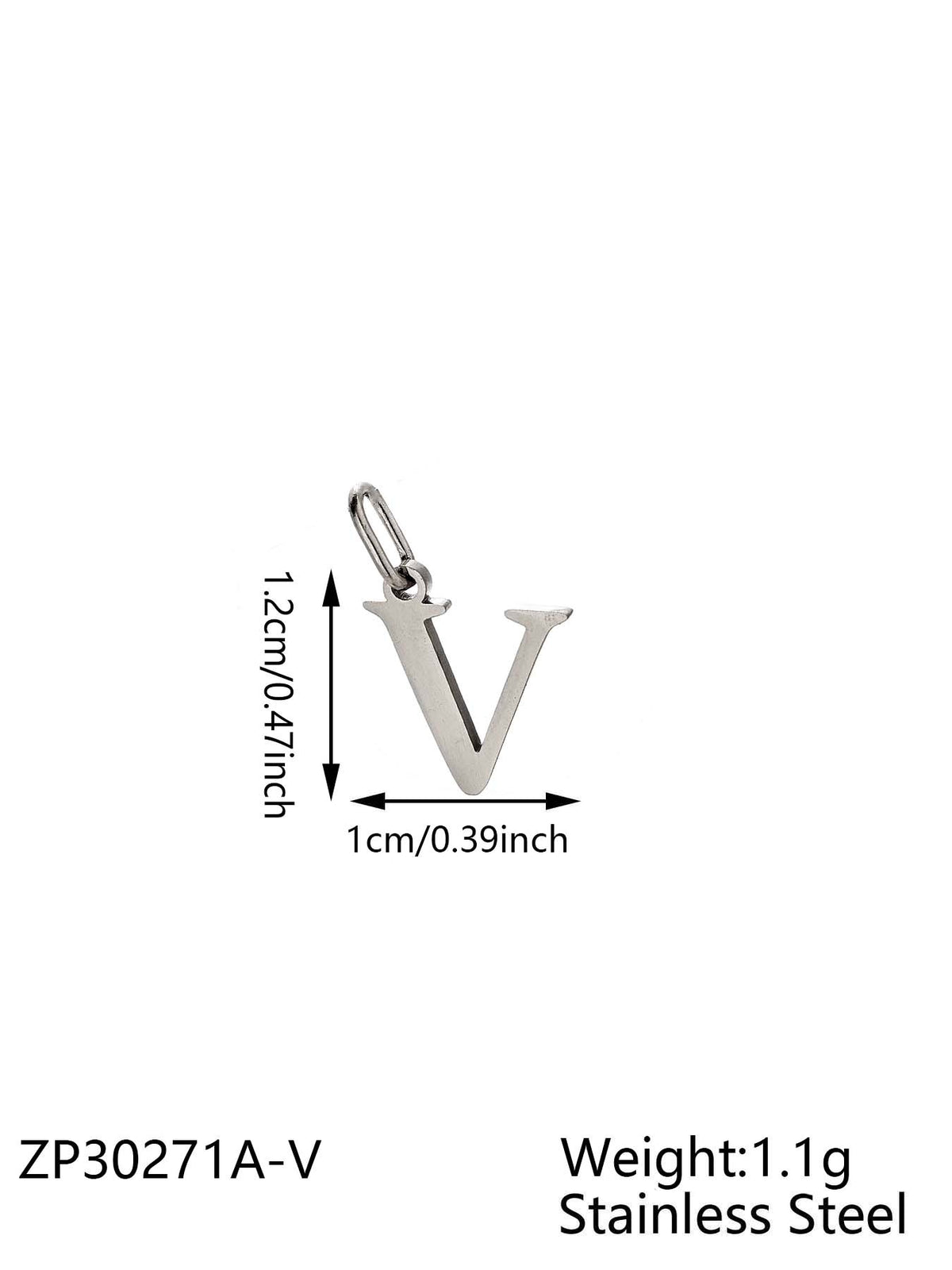 Silver Letter V