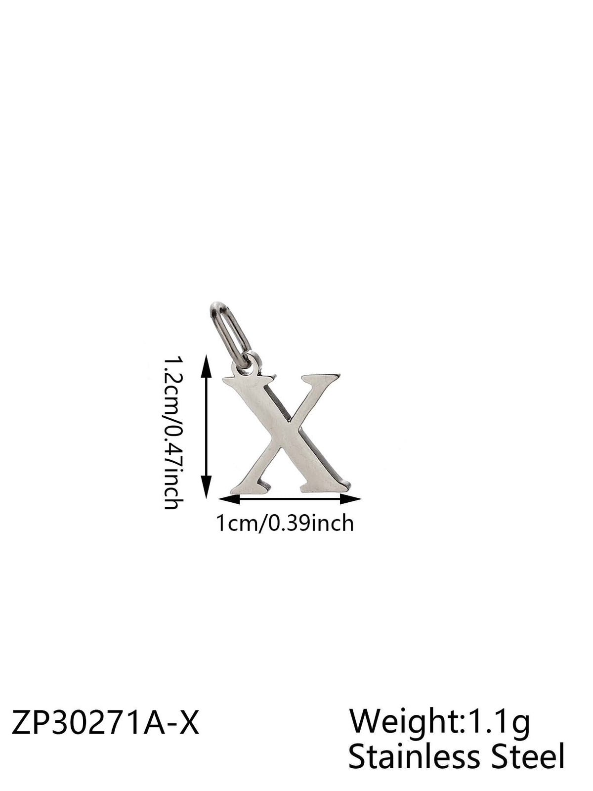 Silver Letter X