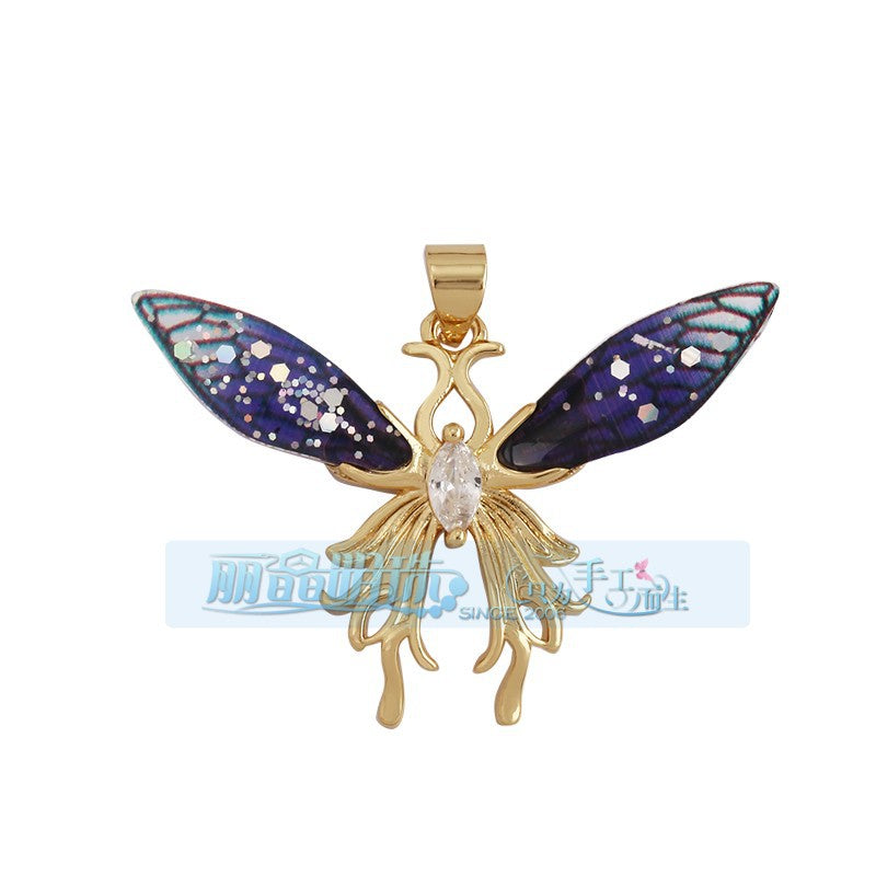 Crystal Tail Butterfly Purple