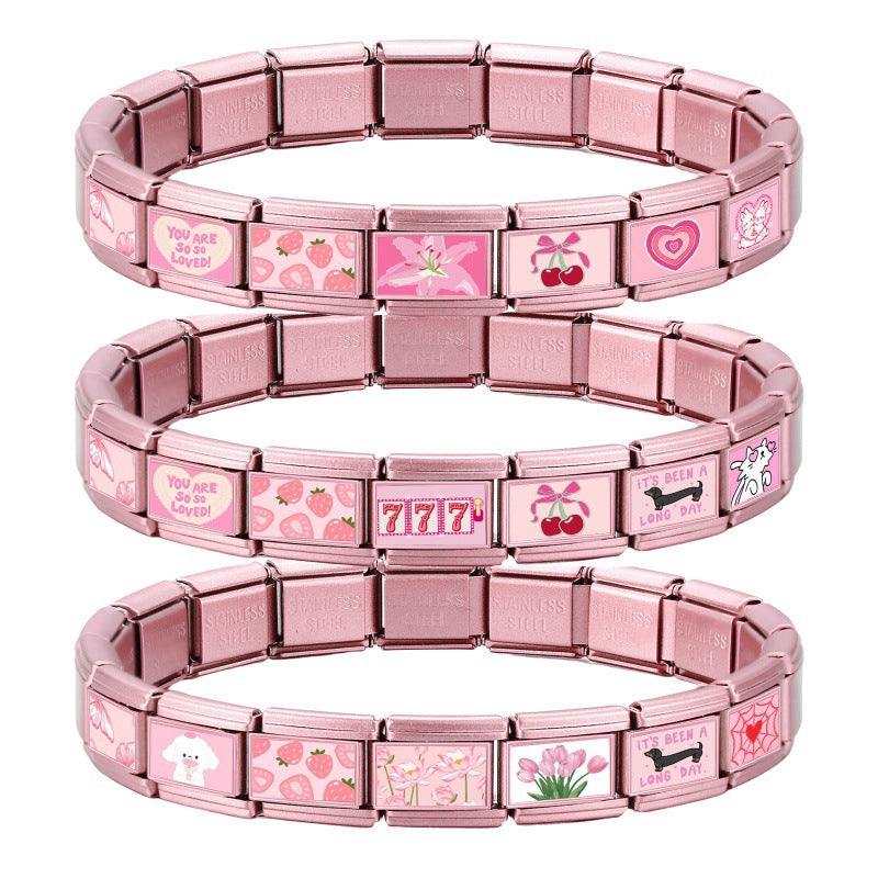 Pink Base Cartoon Charms