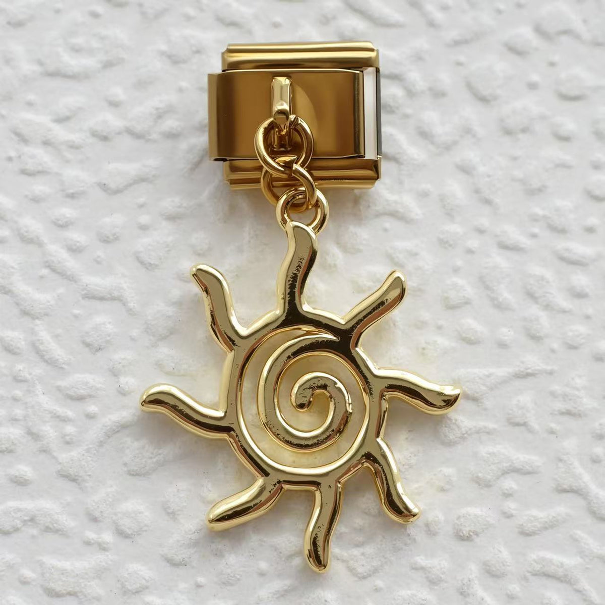 Gold Dangle Charms, Dolphin, Puppy and Sun
