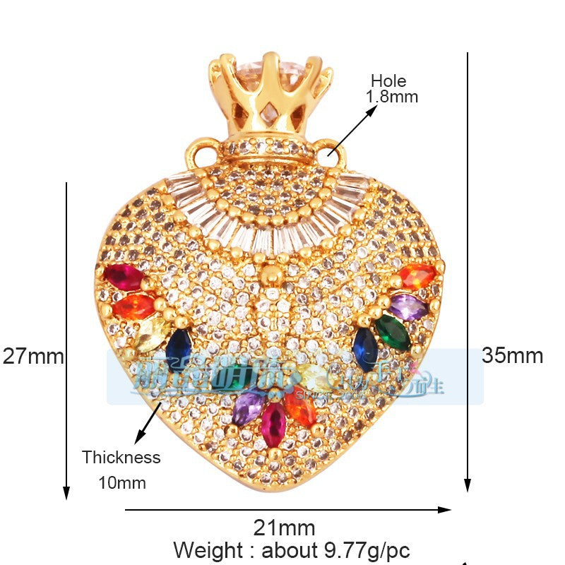 Crowned Rainbow Heart