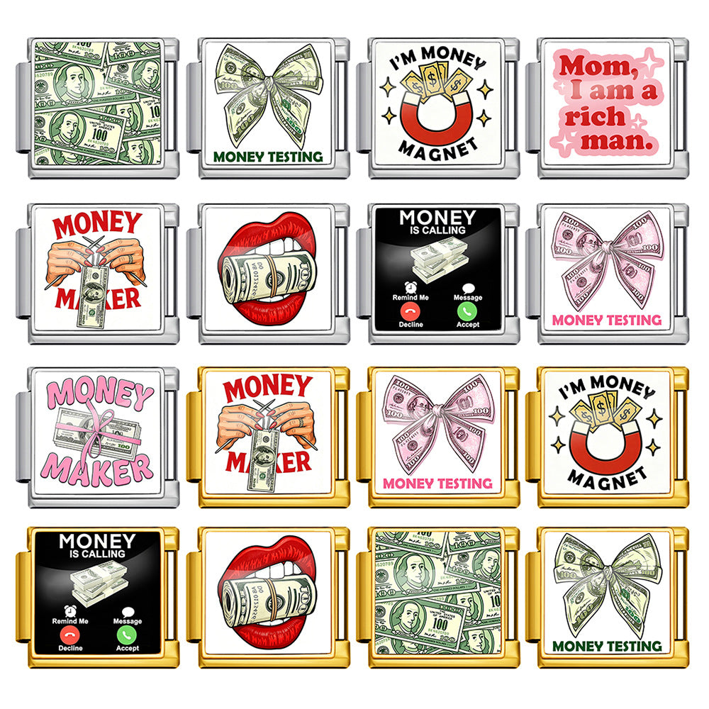 Money Slogan Charms