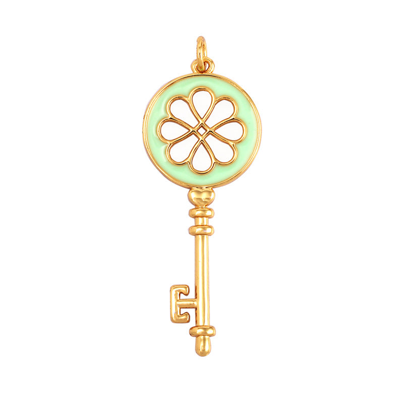 Flower Key Mint Green