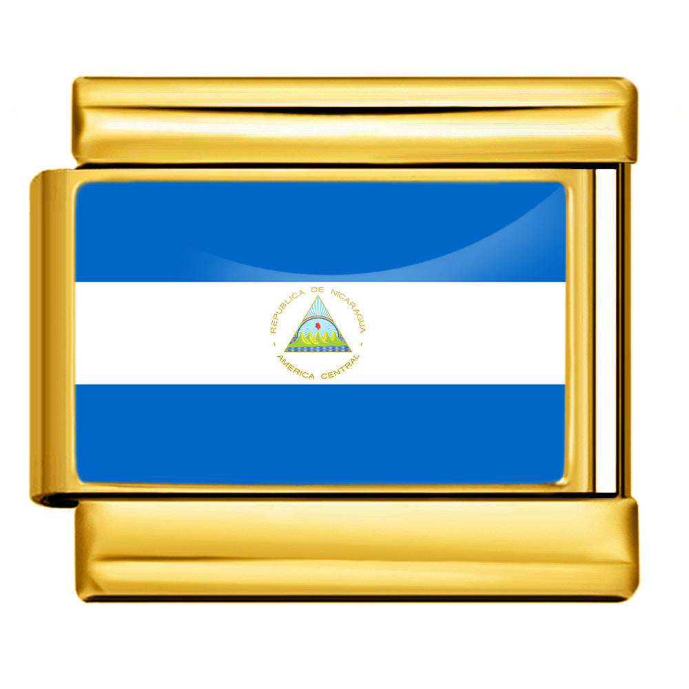 Nicaragua Flag, Gold