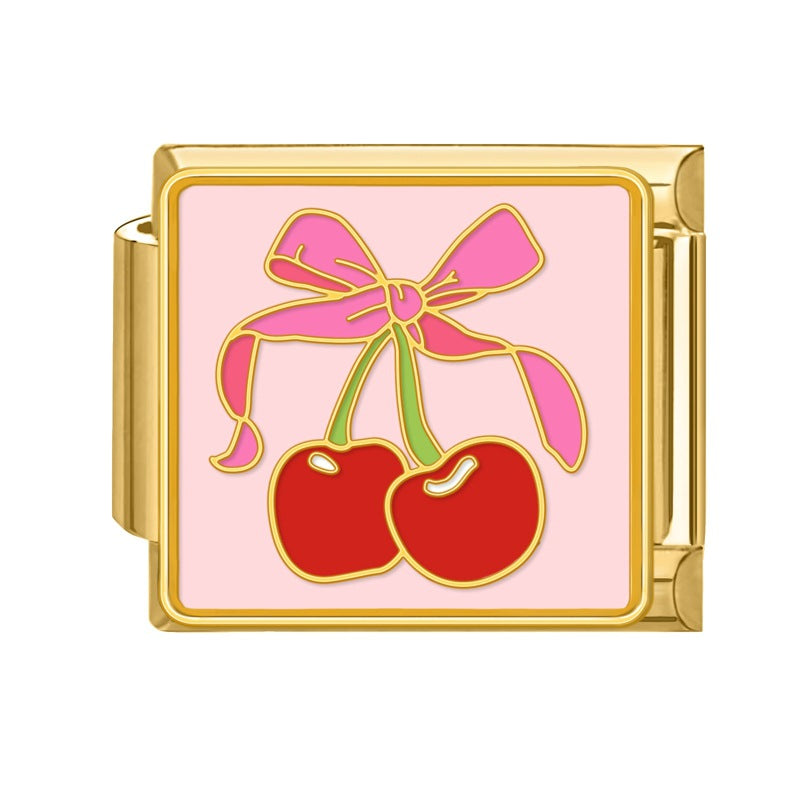 Cherries with Pink Ribbon