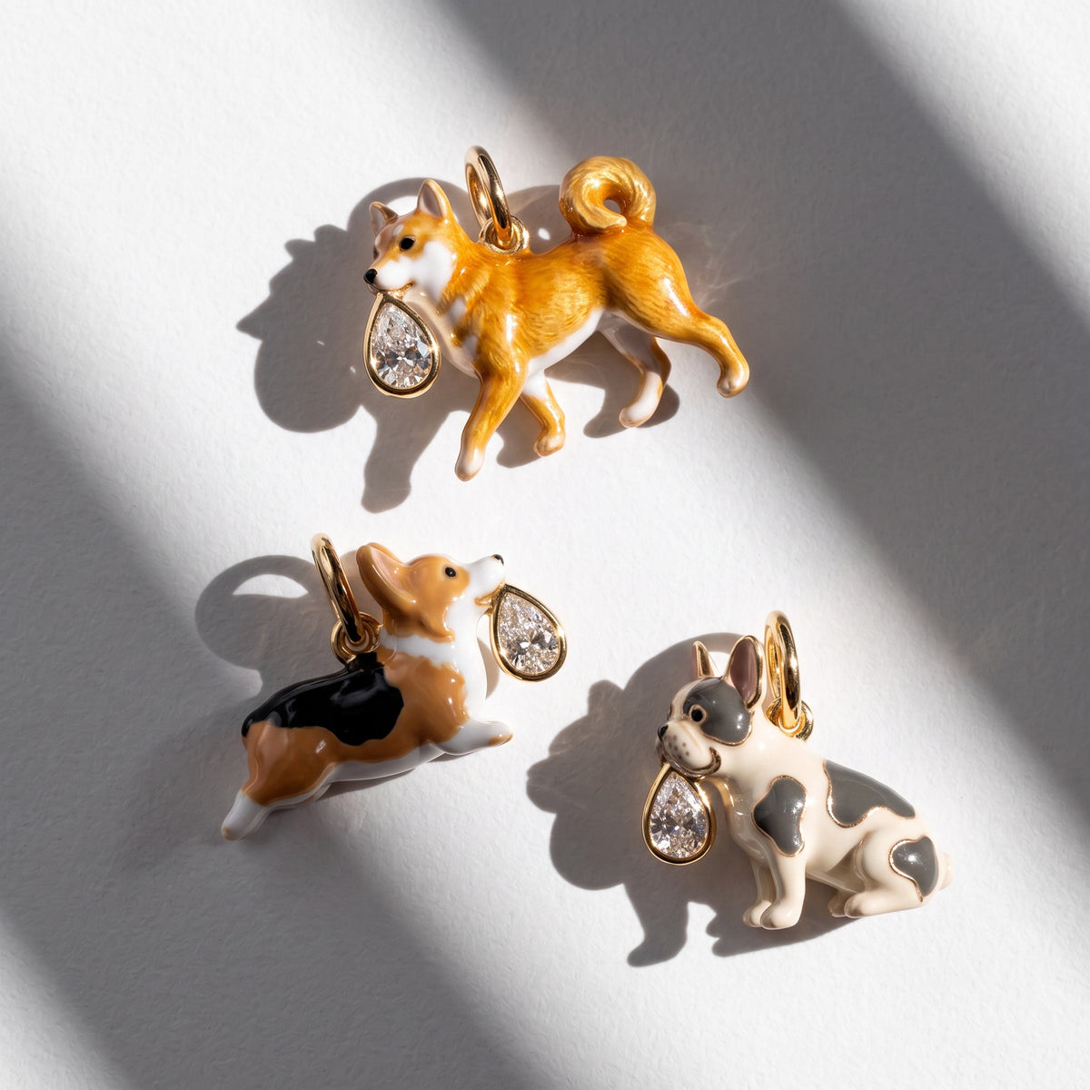 Puppy Necklace Charms and Chains
