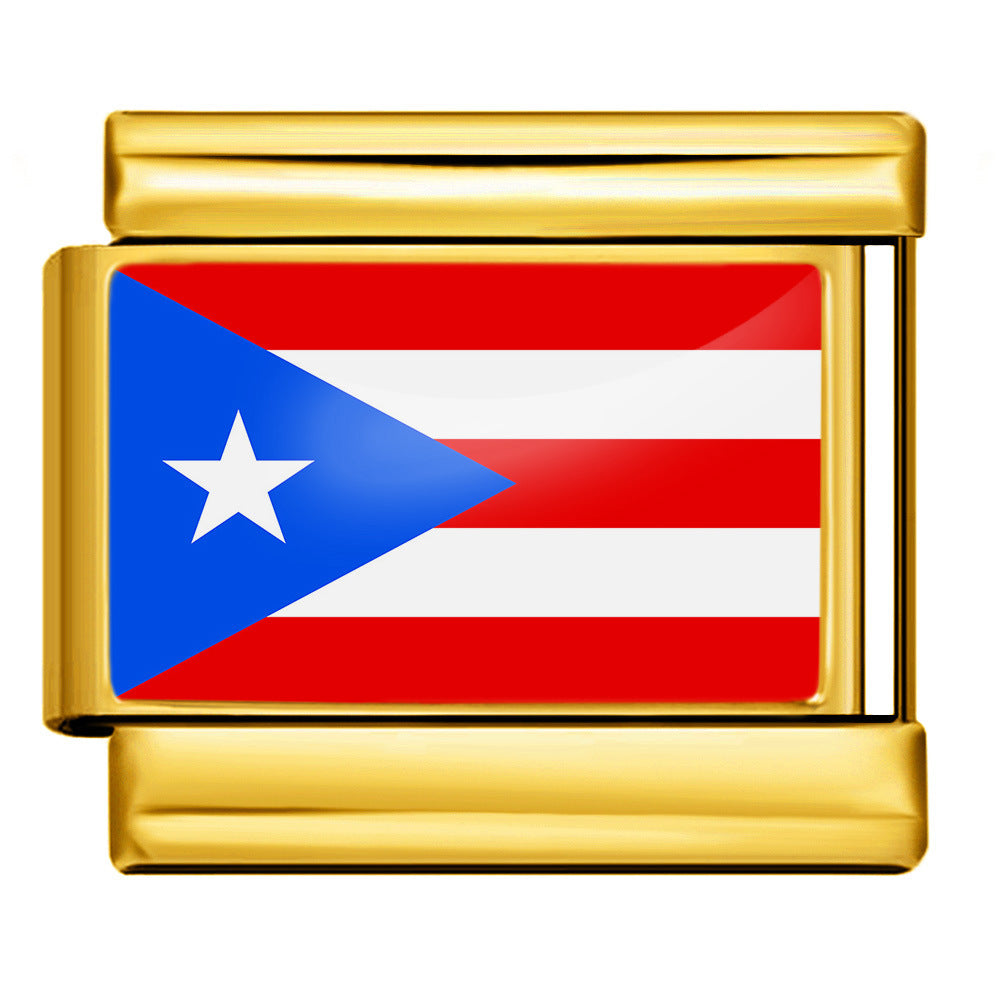 Puerto Rico Flag, Gold